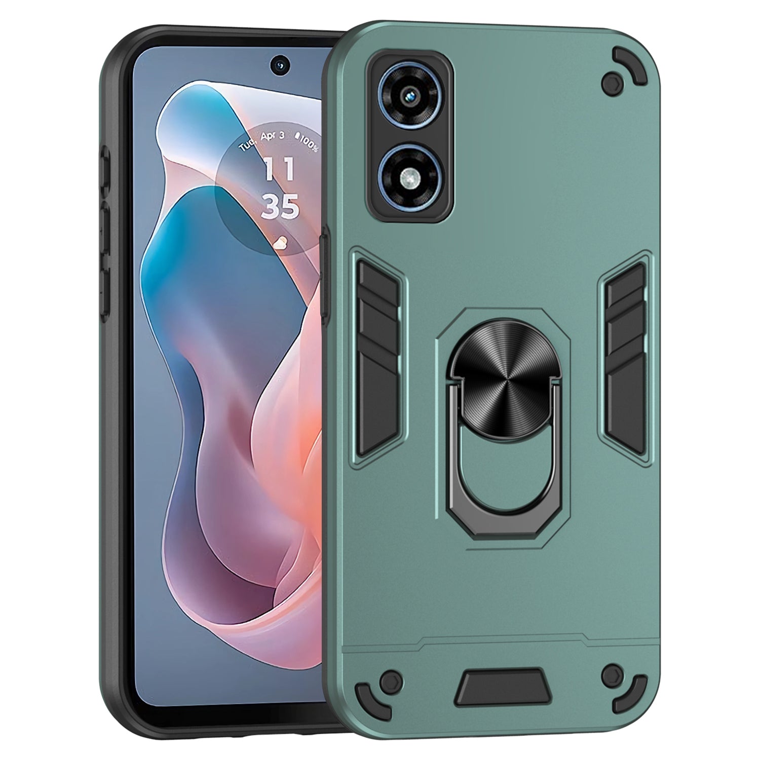 For Motorola Moto G Play (2024) 4G Case Dual Layer Hybrid PC+TPU Kickstand Phone Cover For Motorola Moto G Play (2024) 4G Case Dual Layer Hybrid PC+TPU Kickstand Phone Cover